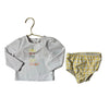 Gerber White Rashguard & Yellow Check Swim Suit Set - Size 6 - 9 Mo - Bounce Mkt