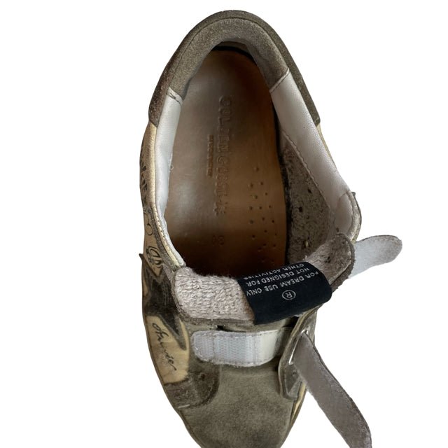Golden Goose Ivory & Gray 'Old School' Sneakers - Size 31 (13) AUTHENTIC - Bounce Mkt