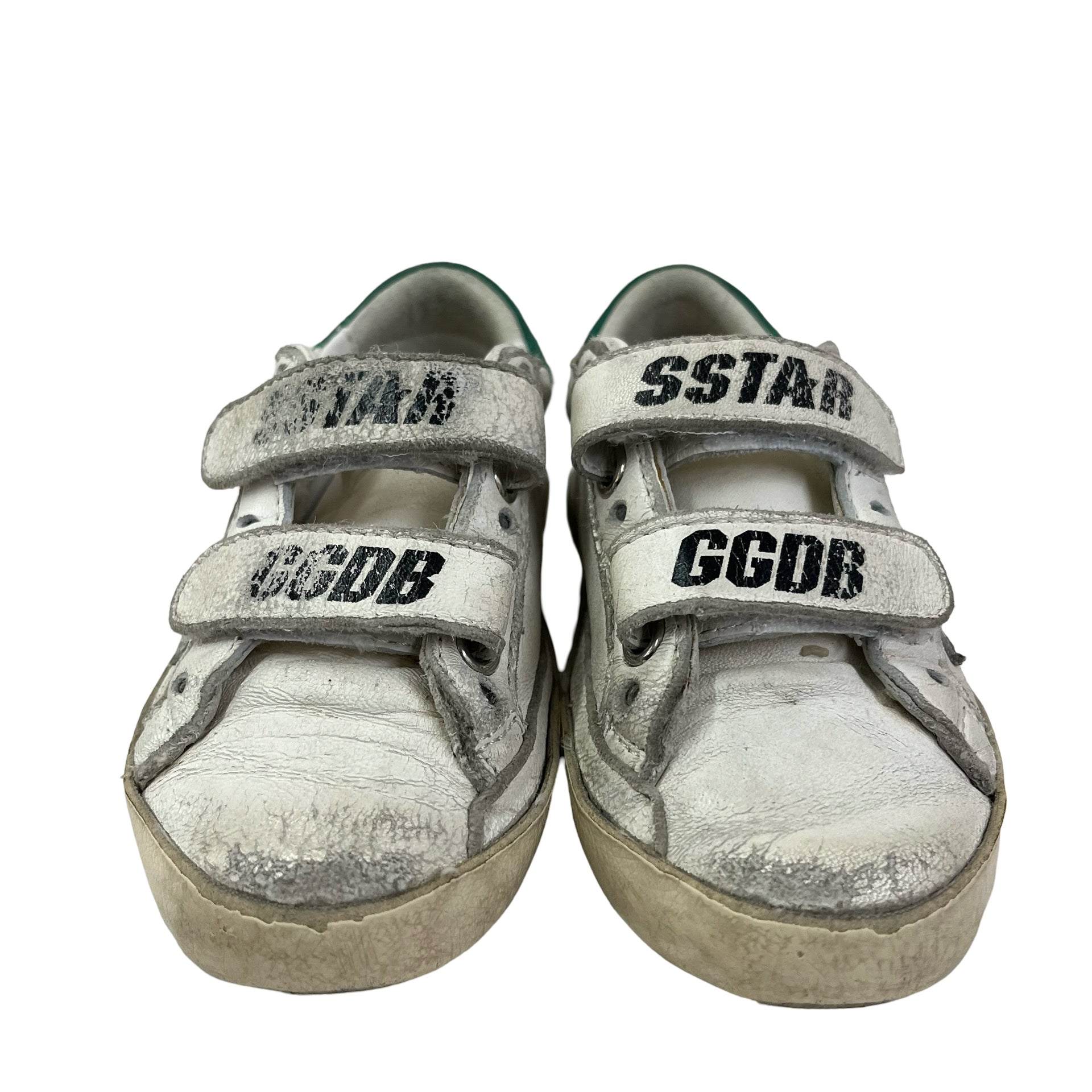 Golden Goose Ivory & Green Sneakers - Size 24 (8) (Authenticated) - Bounce Mkt