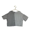 Good Luck Girl Gray & Ivory Striped Tee - Size S 7 - 8 - Bounce Mkt