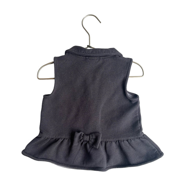 Gymboree Dark Gray & Gold Metallic Vest - Size 4T - 5T - Bounce Mkt