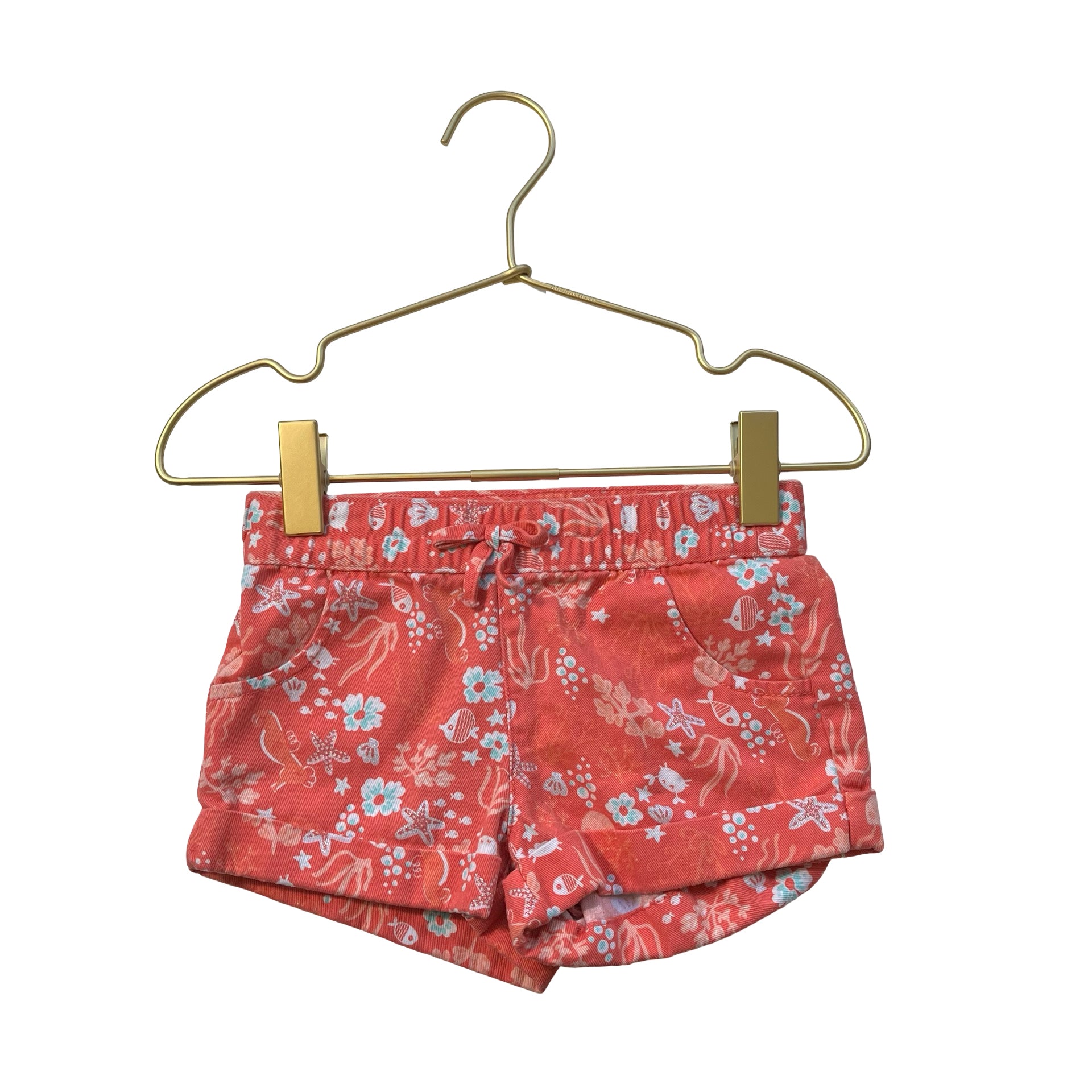 Gymboree Orange Sea Life Print Shorts - Size 12 - 18 Mo - Bounce Mkt