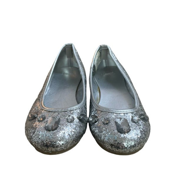 Gymboree Silver Glitter Rhinstone Shoes - Size 11 - Bounce Mkt
