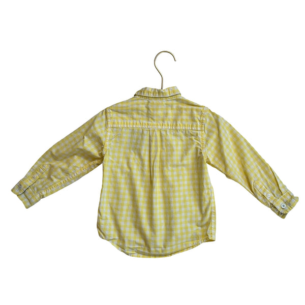 Gymboree Yellow & White Check Long Sleeve Button Down Shirt - Size 2 - Bounce Mkt
