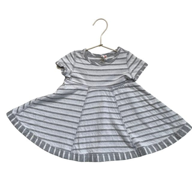 Hanna Andersson Gray Striped Dress - Size 6 - 12 Mo (70) - Bounce Mkt