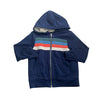 Hanna Andersson Navy & Multi - Color Striped Sherpa - Lined Zip - Up Hoodie - Size 5 - Bounce Mkt