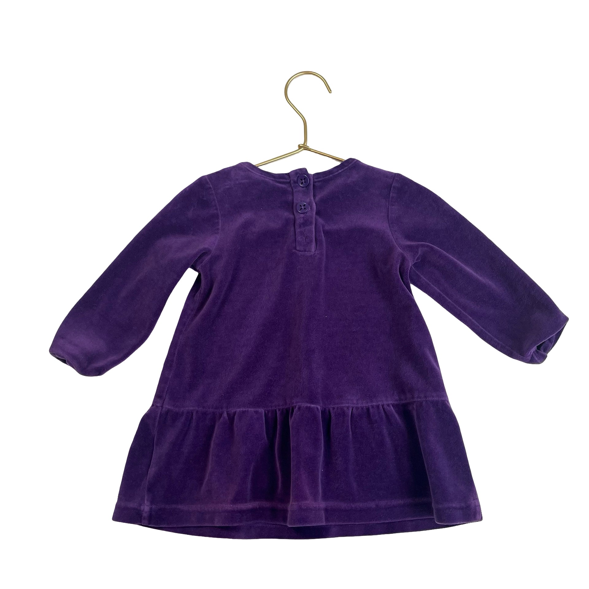 Hanna Andersson Purple Vellour Tunic Top - Size 75 (12 - 18 Mo) - Bounce Mkt