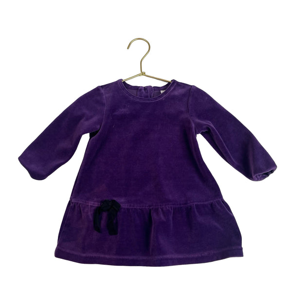 Hanna Andersson Purple Vellour Tunic Top - Size 75 (12 - 18 Mo) - Bounce Mkt