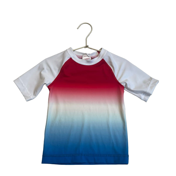 Hanna Andersson Red, White, Blue Ombre Rash Guard - Size 3T - Bounce Mkt