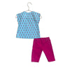 Hatley Blue Sequin Seahorse Print Top & Pink Cropped Leggings Set - Size 12 - 18 M - Bounce Mkt