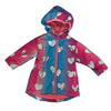 Hatley Pink, Blue, Purple Silver Heart Fleece - Lined Jacket - Size 2 - Bounce Mkt