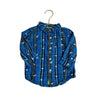 Hatley Royal Blue, Black & Lime Dino Plaid Button Down Shirt - Size 12 - 18 Months - Bounce Mkt