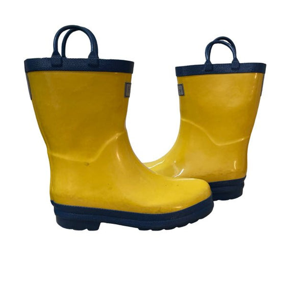 Hatley Yellow & Navy Rain Boots - Size 1Y - Bounce Mkt