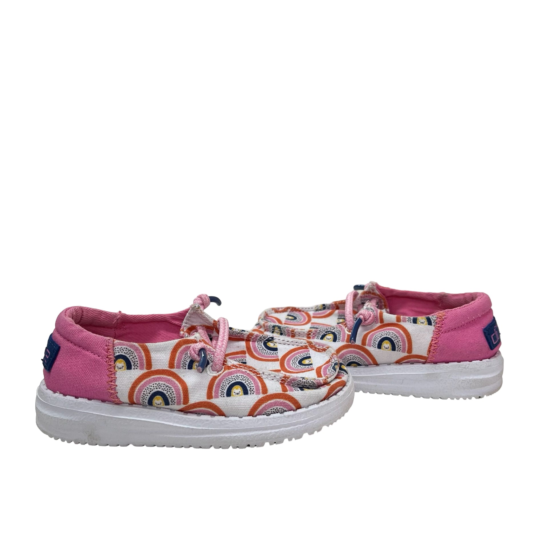 Hey Dude Pink Rainbow Print Shoes - Size 7 - Bounce Mkt