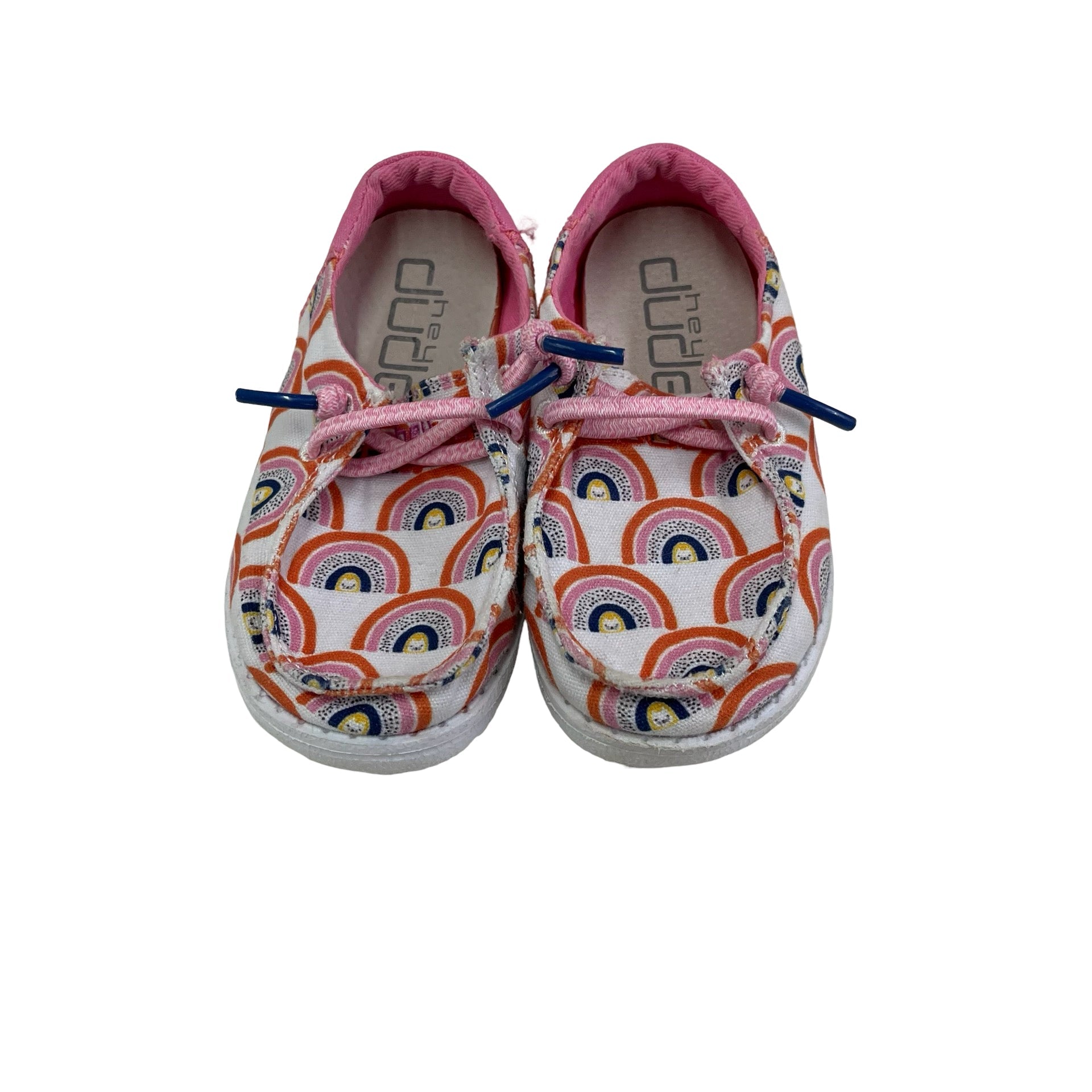 Hey Dude Pink Rainbow Print Shoes - Size 7 - Bounce Mkt