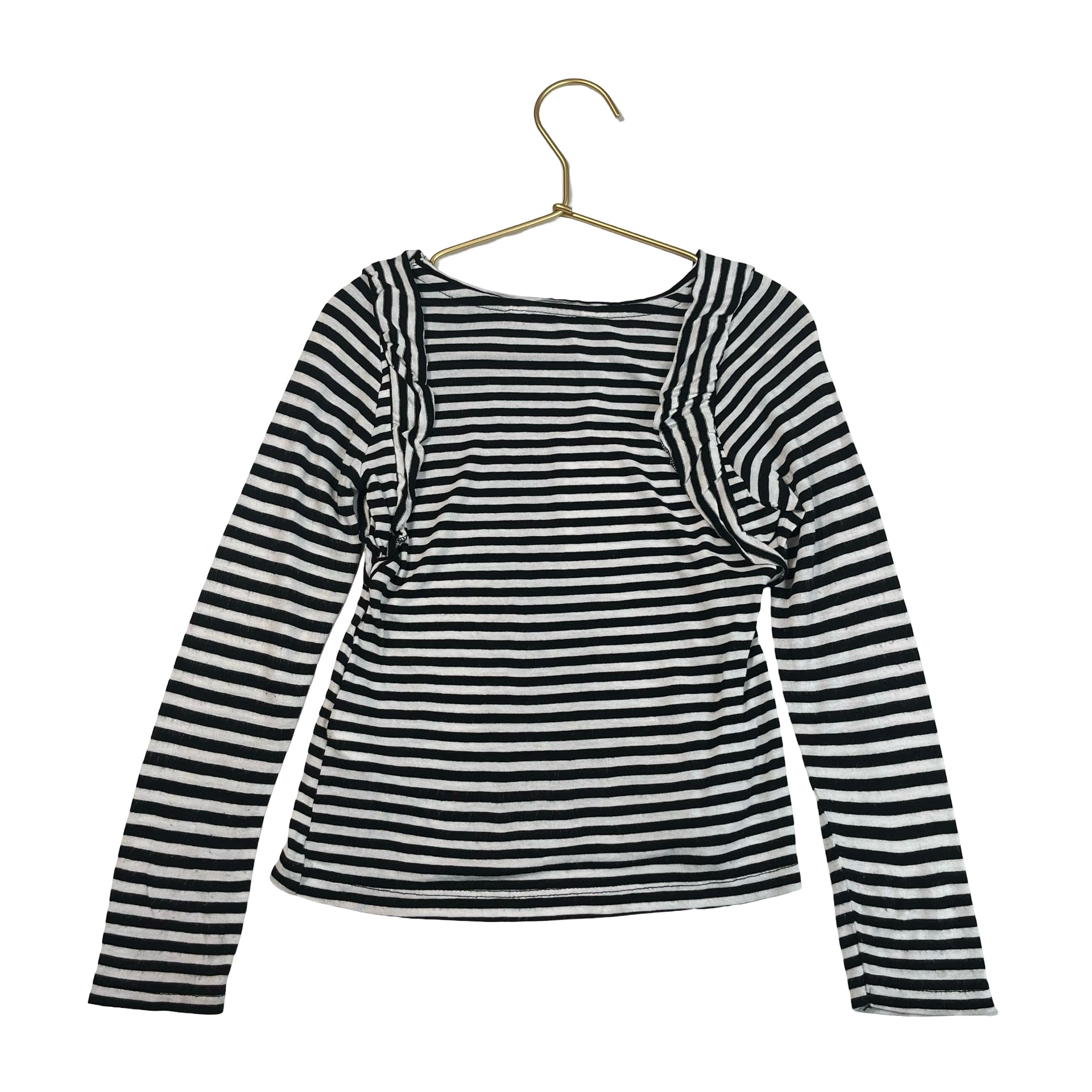 H&M Black & Ivory Striped Shirt - Size 4 - 6Y - Bounce Mkt