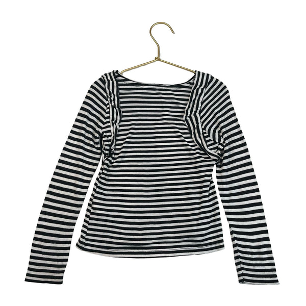 H&M Black & Ivory Striped Shirt - Size 4 - 6Y - Bounce Mkt
