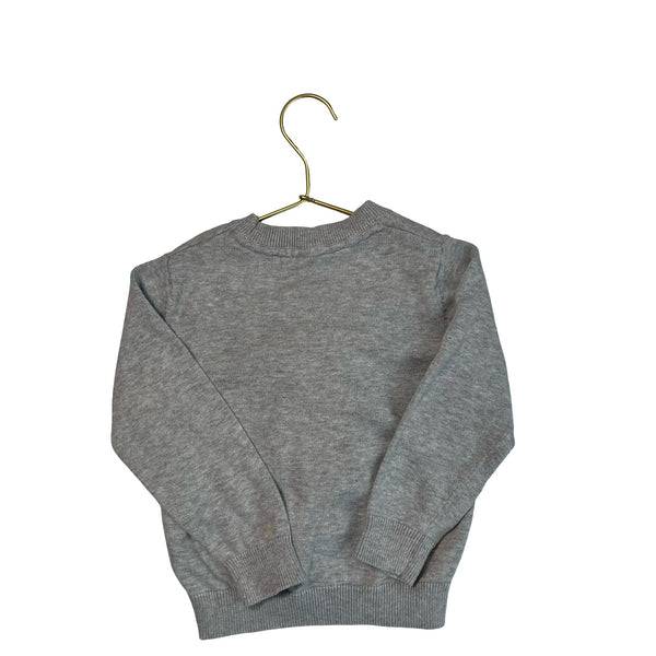 H&M Gray Cotton V - Neck Cardigan - Size 2 - 4Y - Bounce Mkt
