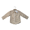 H&M Khaki & White Stripe Long Sleeve Button Down Shirt w/ Tag - Size 2 - Bounce Mkt
