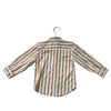 H&M Khaki & White Stripe Long Sleeve Button Down Shirt w/ Tag - Size 2 - Bounce Mkt