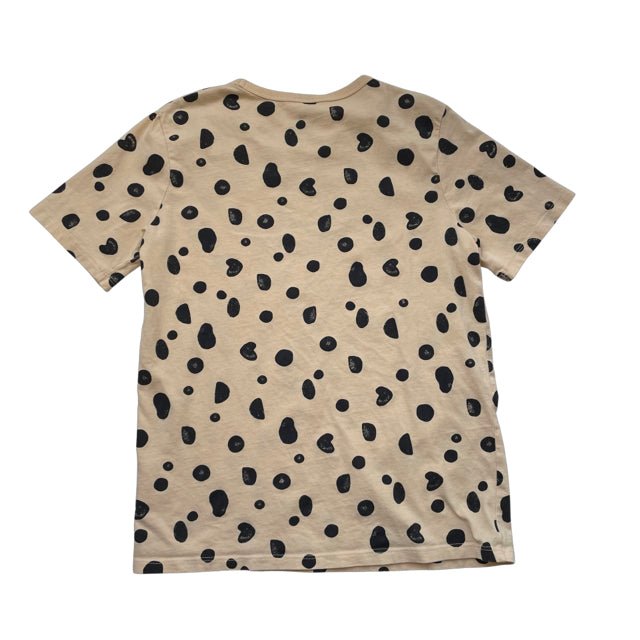 H&M Light Tan & Black Spotted T-Shirt - Size 8/10 - Bounce Mkt