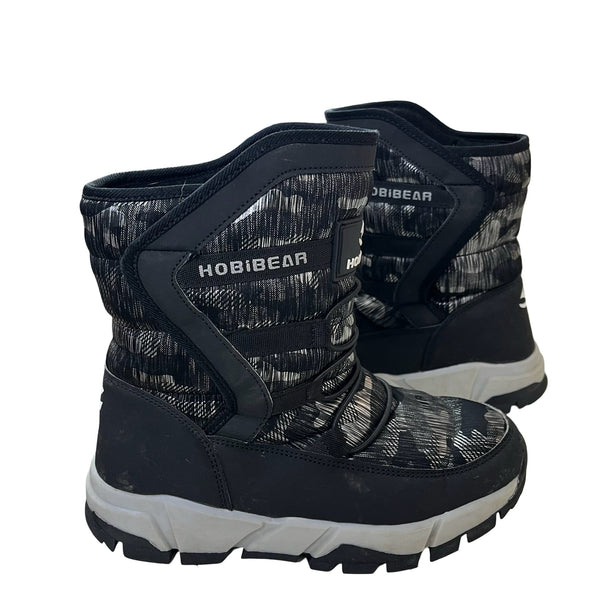 Hobibear Black & Silver Lined Winter Boots - Size 2 - Bounce Mkt