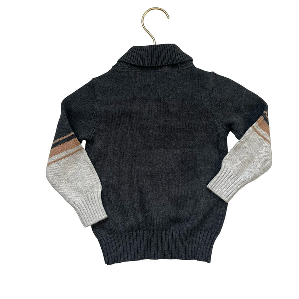 Hope & Henry Dark Gray Shawl Collar Sweater with Tags - Size 18 - 24 Mo - Bounce Mkt