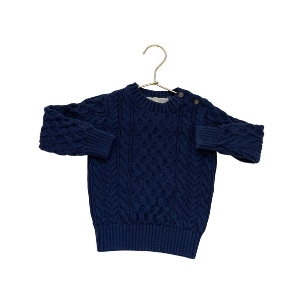 Hope & Henry Navy Cable - Knit Sweater - Size 18 - 24 Mo - Bounce Mkt