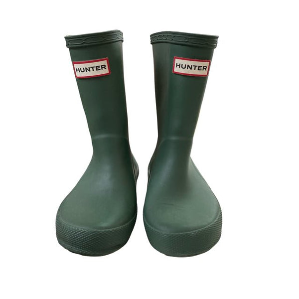 Hunter Green Rain Boots - Size US 9B/10G (UK 8, EU 25) - Bounce Mkt