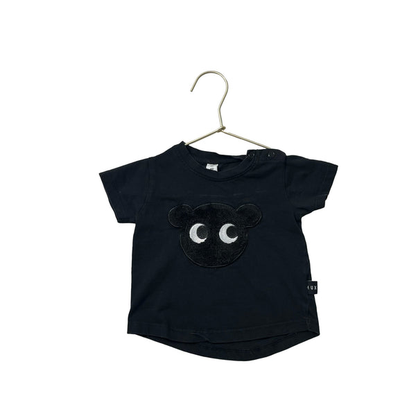 Hux Black Teddy Short Sleeve Shirt - Size 6 - 12 Months - Bounce Mkt
