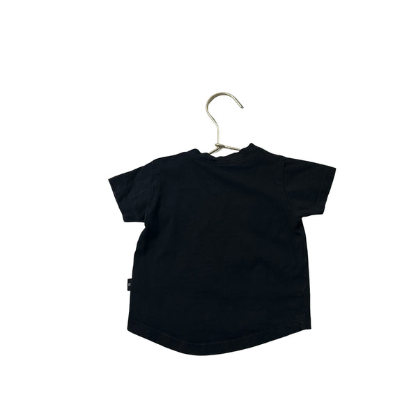 Hux Black Teddy Short Sleeve Shirt - Size 6 - 12 Months - Bounce Mkt