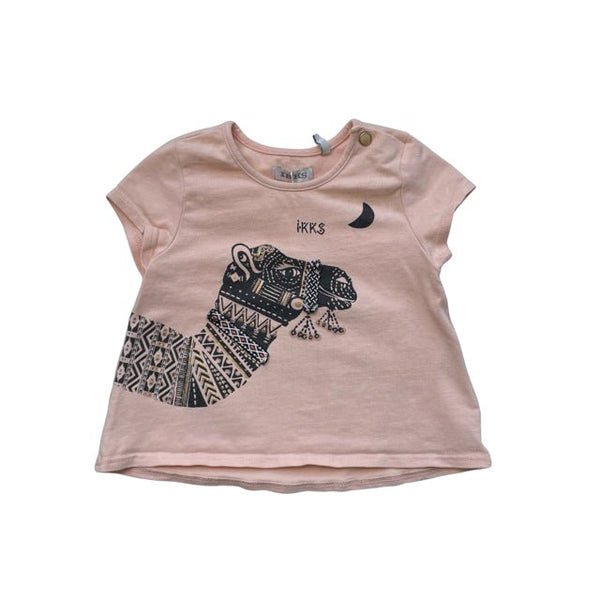 Ikks Pale Pink Camel Graphic T - Size 12 Months - Bounce Mkt