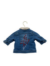 Ikks Sherpa Lined 'ROCK' Denim Jacket - Size 3 Mo - Bounce Mkt