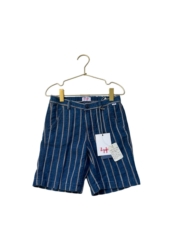 Il Gufo Denim Striped Shorts with Tags - Size 8A - Bounce Mkt