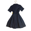 Il Gufo Navy & Yellow Flower Belted Button Down Dress - Size 6 - Bounce Mkt