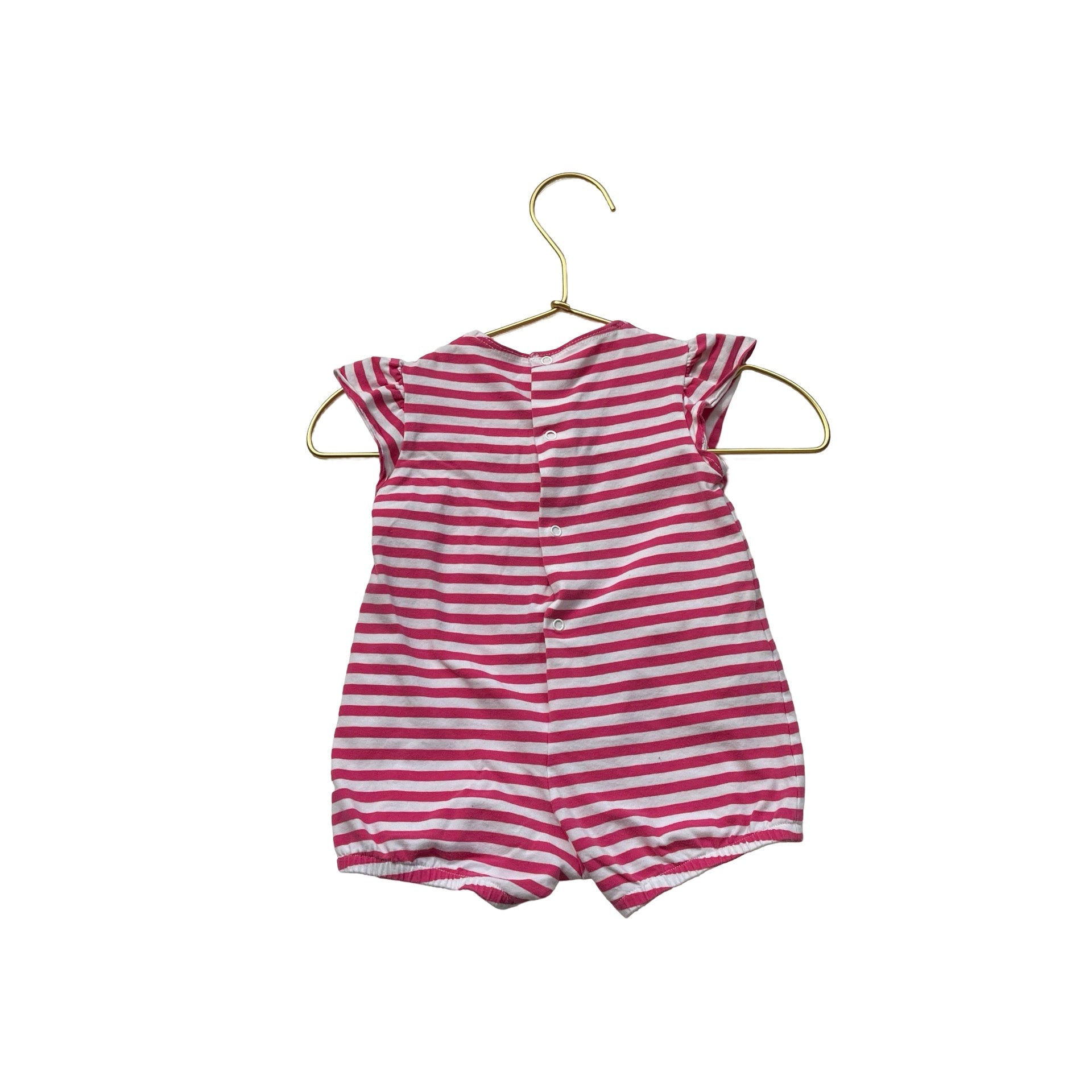 Il Gufo Pink - Striped Tulip Romper - Size 3 Mo - Bounce Mkt