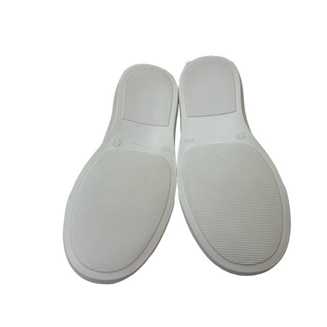 Il Gufo White Leather & Tulle Pom - Pom Slip - On Sneakers in Box - Size 29 (12) - Bounce Mkt