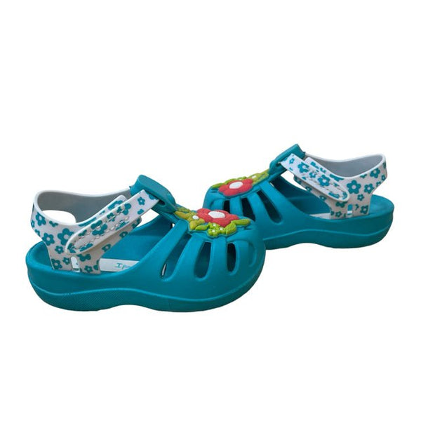 Ipanema Teal Flower Sandals - Size 5 - Bounce Mkt