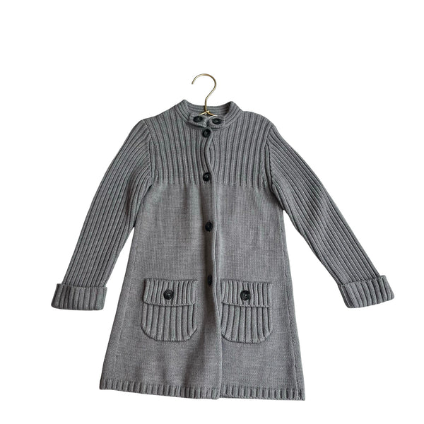 Jacadi Gray Long Cardigan Sweater - Size 6 - Bounce Mkt