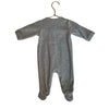Jacadi Gray Scalloped Velour One Piece - Size 3 Months - Bounce Mkt