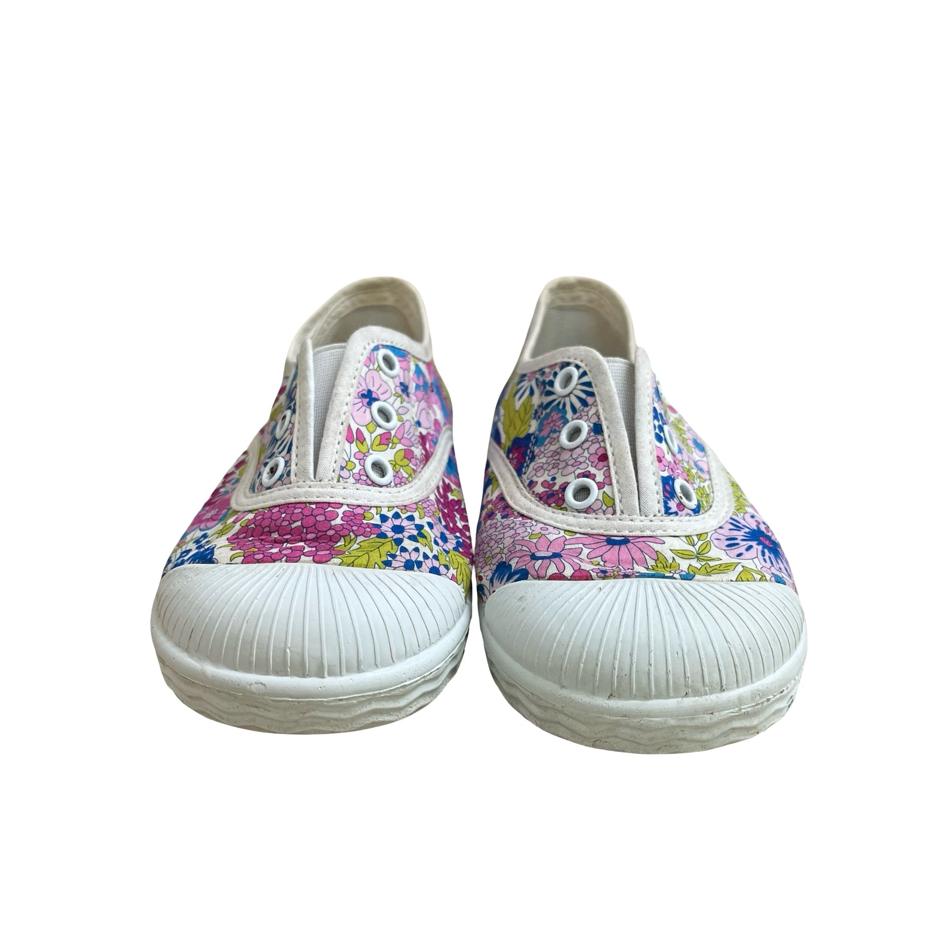 Jacadi Ivory & Multi - Color Flower Sneakers - Size 25 (9) - Bounce Mkt