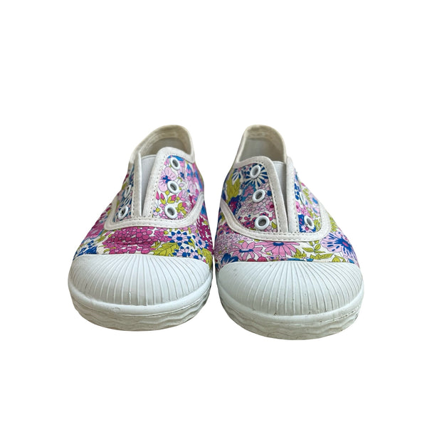 Jacadi Ivory & Multi - Color Flower Sneakers - Size 25 (9) - Bounce Mkt