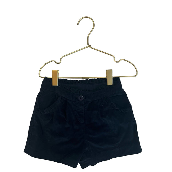 Jacadi Navy Corduroy Ruffle Trim Shorts - Size 5 - Bounce Mkt