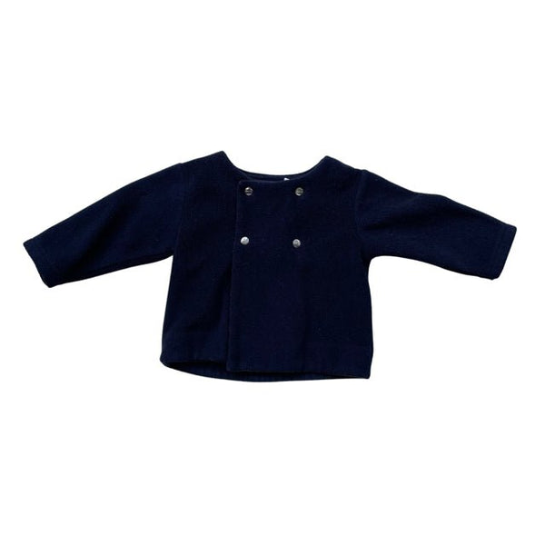 Jacadi Navy Fleece Jacket - Size 6 Months - Bounce Mkt