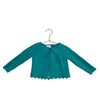 Jacadi Teal Scallop Trim Cardigan - Size 18 Mo - Bounce Mkt