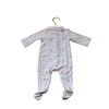 Jacadi White & Pink Velour Bunny Print Footie with Tags - Size 3 Mo - Bounce Mkt