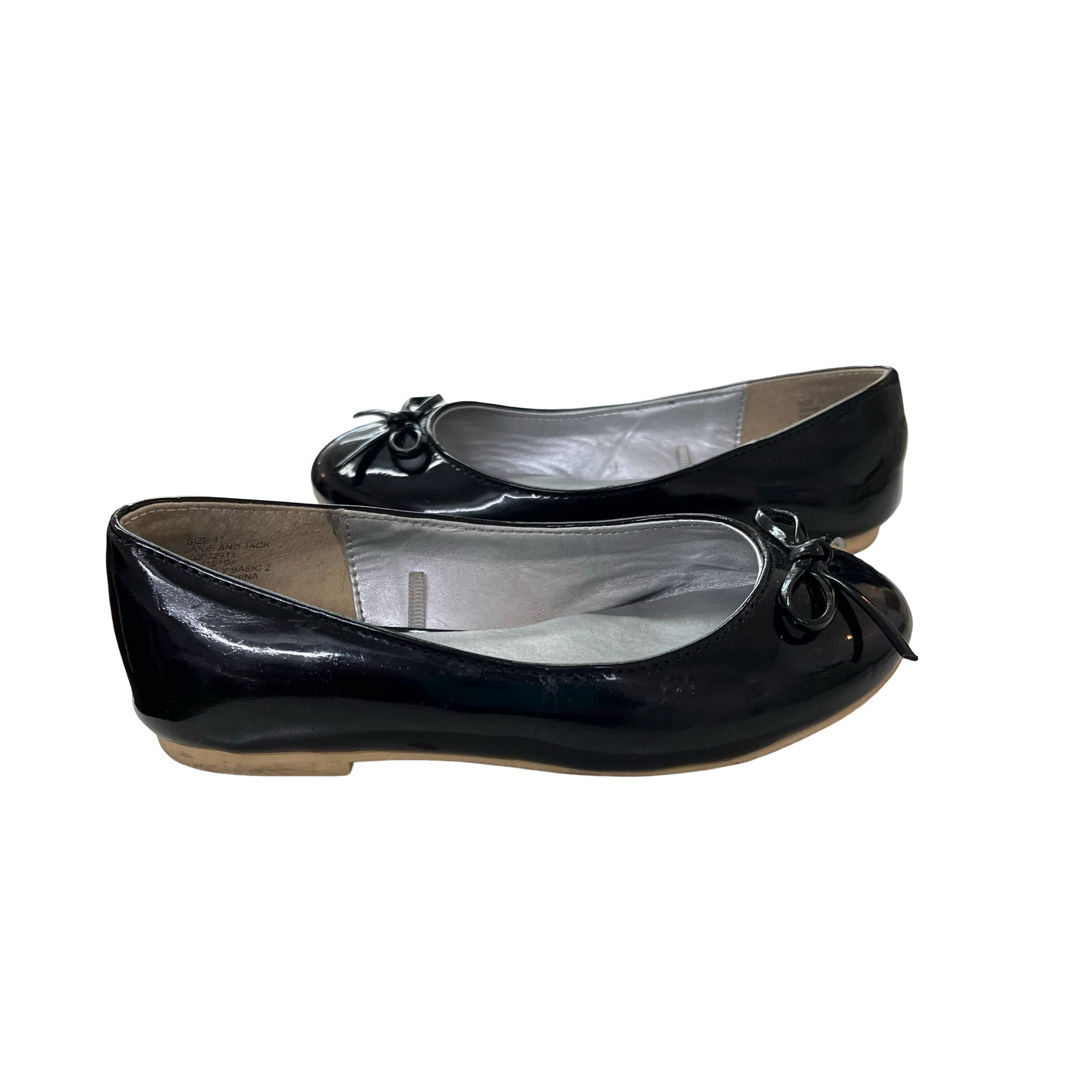 Janie and Jack Black Patent Ballet Flat Shoes - Size 11 - Bounce Mkt