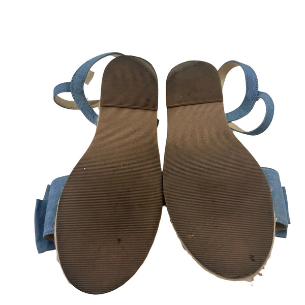 Janie and Jack Blue Chambray Sandals - Size 3K Big Kid - Bounce Mkt