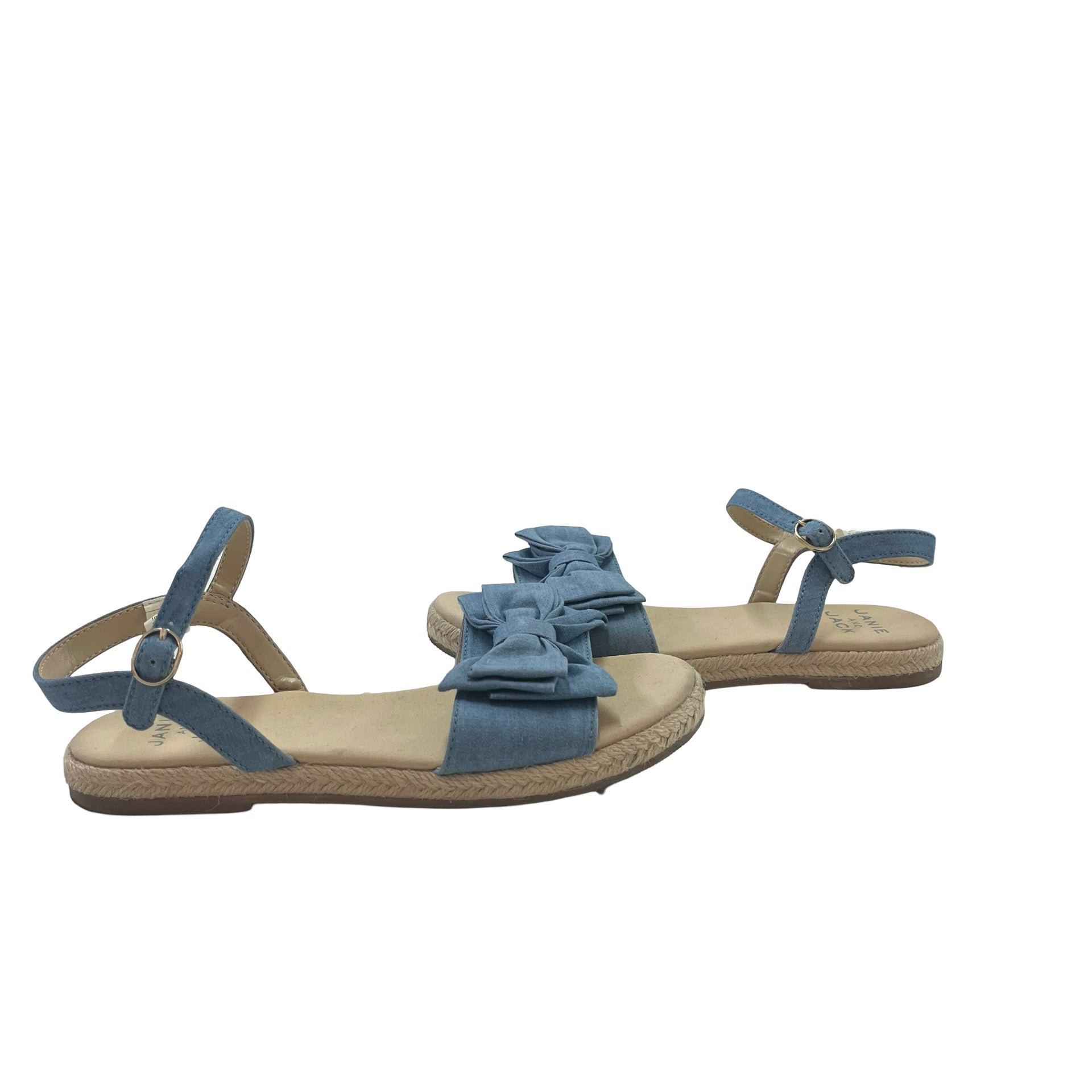 Janie and Jack Blue Chambray Sandals - Size 3K Big Kid - Bounce Mkt