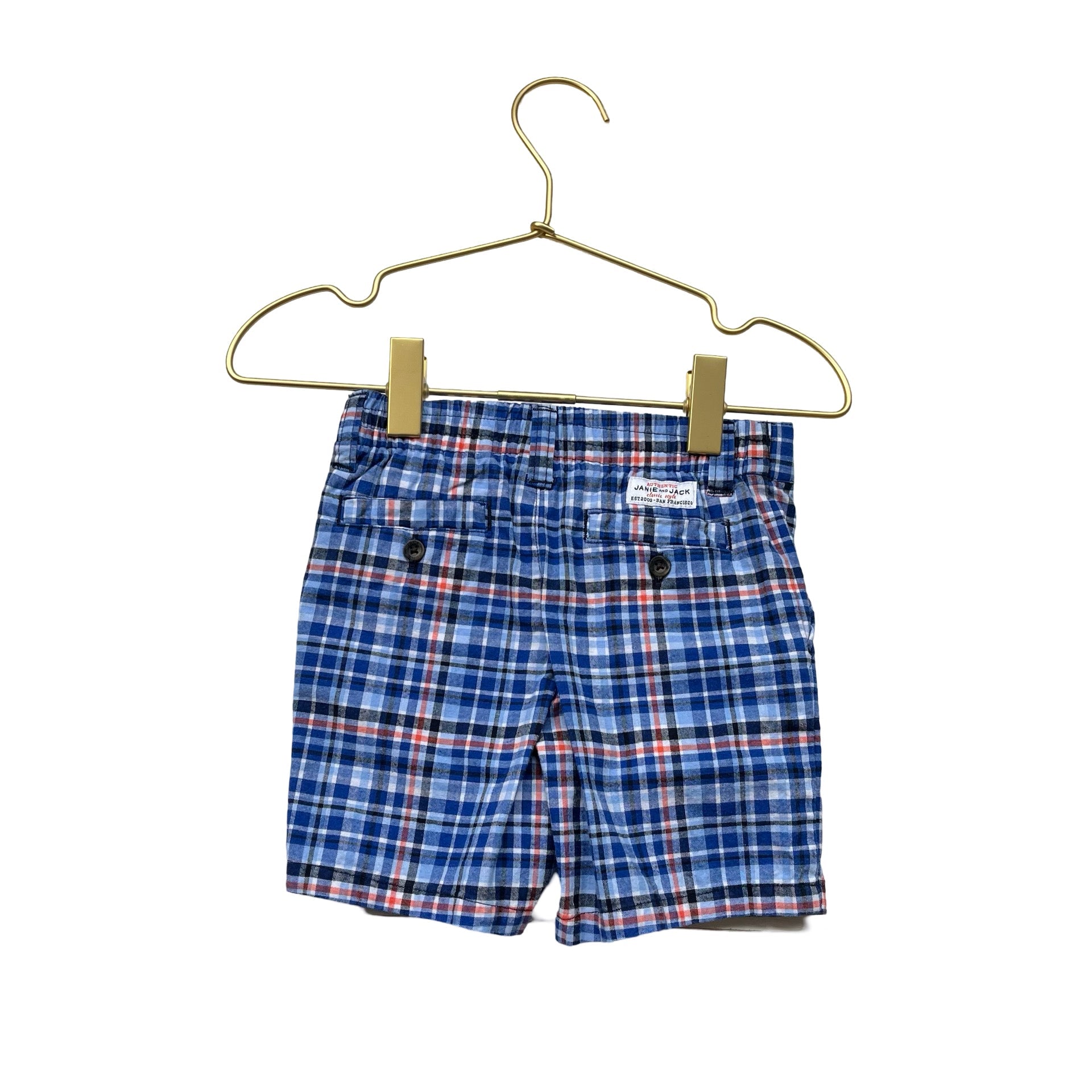 Janie and Jack Blue Plaid Shorts - Size 6 - 12 Mo - Bounce Mkt